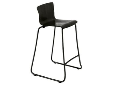 OLIMPIA - Sled base stackable counter stool by DE PADOVA