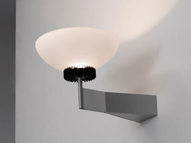 OLYMPIC - Dimmable glass and aluminium wall lamp by Martinelli Luce