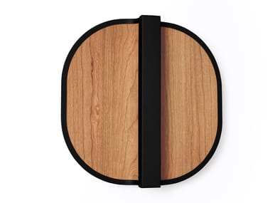 OMMA - LED metal and wood veneer wall lamp by LZF