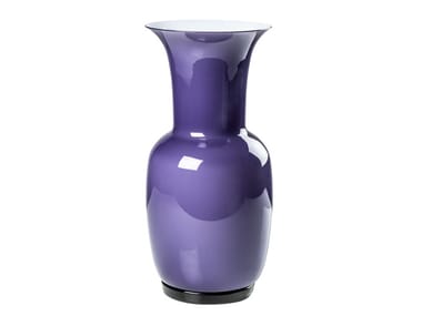 OPALINO - Handmade blown glass vase by Venini