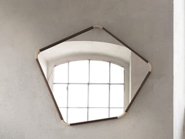 OPS 1 - Wall-mounted mirror with wooden frame by Porada