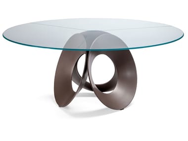 ORACLE - Round glass table by Arketipo