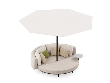 ORGANIX LOUNGE - Round fabric garden bed by Royal Botania