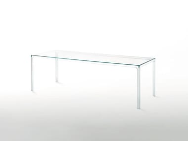 OSCAR - Rectangular crystal table by Glas Italia