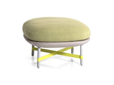 OTTOMAN - Upholstered fabric footstool by Moroso