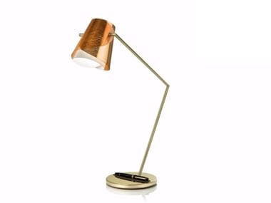 OVERLAY - LED Lentiflex¢ç and brass desk lamp by Slamp