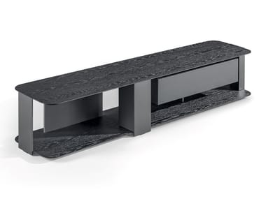 PADDLE - Low wooden TV cabinet by Bonaldo