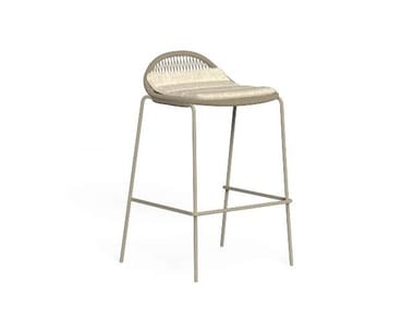 PANAMA - Rope stool with back with footrest by Talenti
