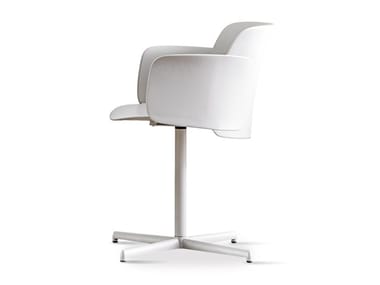 PAPER - Polypropylene chair with 4-spoke base with armrests by Desalto