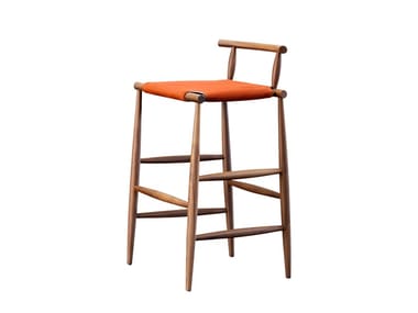 PELLEOSSA - High wooden stool by Miniforms