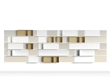 PENTAGRAMMA - Open modular extruded aluminium bookcase by MDF Italia