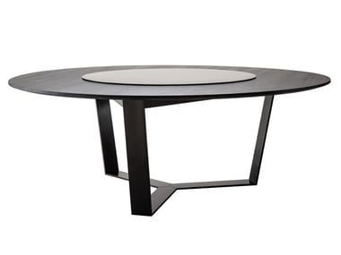 PERO - Wooden dining table with Lazy Susan by more