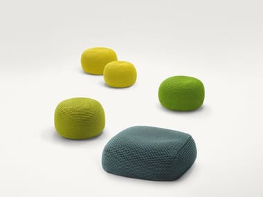 PICOT - Upholstered pouf with removable lining by Paola Lenti