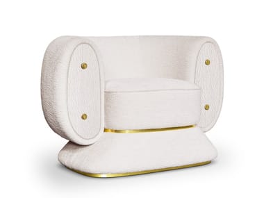 PIERRE - Fabric armchair with armrests by Essential Home
