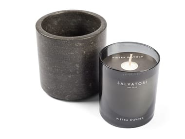 PIETRA D'AVOLA ESSENCE - Stone candle holder by Salvatori