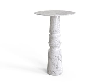 PIETRA - Round Carrara marble high table by Boca do Lobo