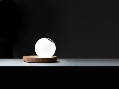 PIGRECO - LED wood and glass table lamp by Davide Groppi