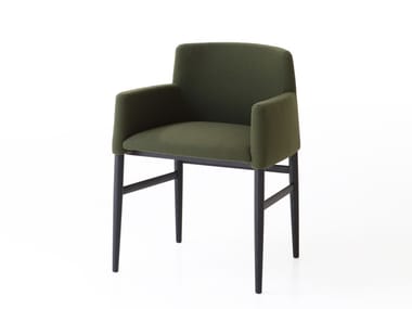 PIOGGIA - Fabric chair with armrests by Porro