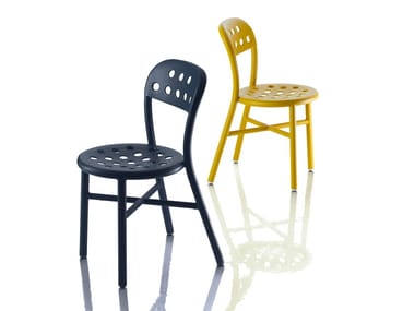 PIPE - Stackable aluminium garden chair by Magis