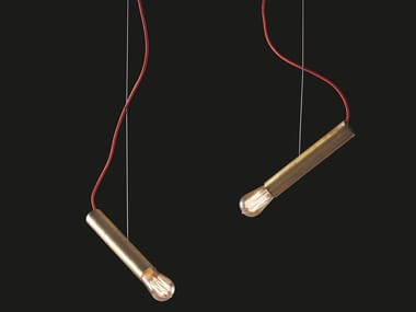 PIPE - S - Incandescent brass pendant lamp by Henge