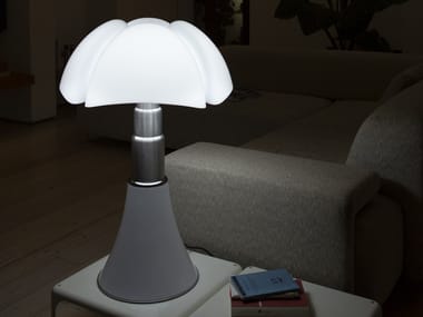 PIPISTRELLO 4.0 - LED table lamp in methacrylate and stainless steel by Martinelli Luce