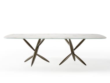 PITTO 72 - Rectangular glass dining table by Reflex