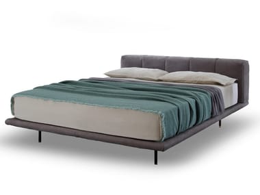 PIXEL AIR - Fabric double bed with upholstered headboard by Saba Italia