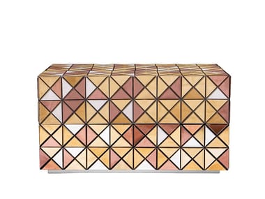 PIXEL - Rectangular aluminium bedside table with drawers by Boca do Lobo