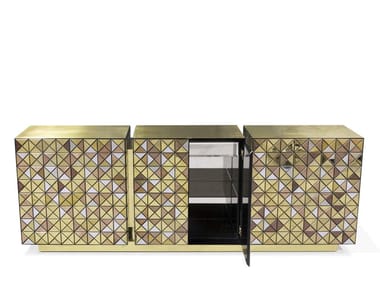 PIXEL - Aluminium sideboard with doors by Boca do Lobo