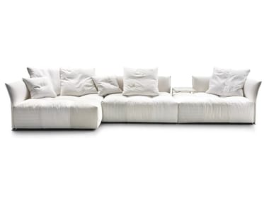 PIXEL - Sectional fabric sofa with removable cover by Saba Italia