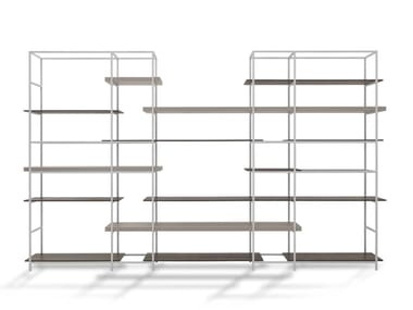 PLAIN - Sectional metal bookcase by Lema