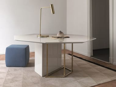 PLINTO - Wooden dining table by Meridiani