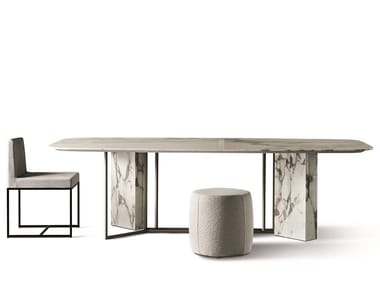 PLINTO - Marble table by Meridiani