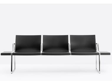 PLURAL P02013/2014/2016/2019 - Bench with armrests by Pedrali