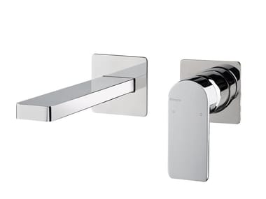 POIS - Wall-mounted single handle washbasin mixer by Ritmonio