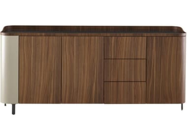 POSTMODERNE - Multi-layer wood sideboard with doors with drawers by Ligne Roset