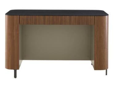 POSTMODERNE - Rectangular wood veneer writing desk by Ligne Roset