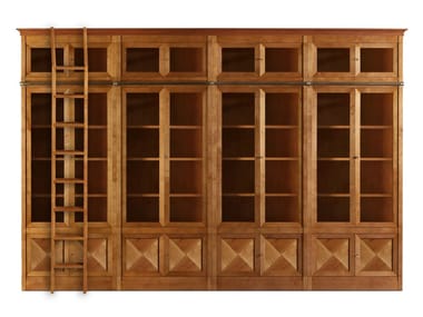 PRESIDENT - Modular cherry wood bookcase by Morelato