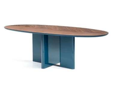 PRINCIPE MP.600 - Oval walnut table by Arte Brotto