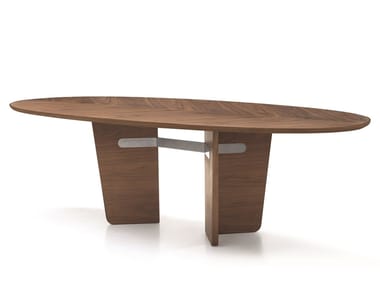 PRINCIPE MP.604 - Oval walnut table by Arte Brotto
