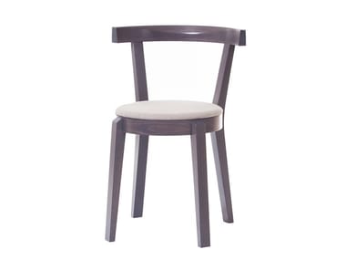 PUNTON - Wooden chair with integrated cushion by TON