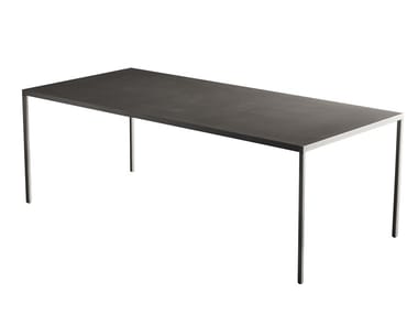 PURE EVO - Rectangular table in aluminum and top in sheet steel by Colico