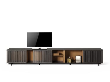 LLOYD - Oak TV cabinet by Poltrona Frau