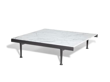 SOUVENIR D'ITALIE - Square low marble coffee table by Poltrona Frau