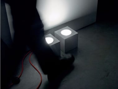 Q - Cement floor lamp by Davide Groppi