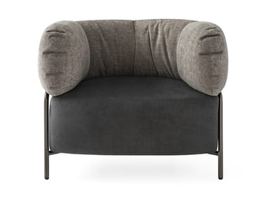 QUADROTTA - Leather armchair by Calligaris