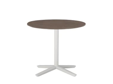 QUATTRO OCCASIONAL TECHNICAL STONE ROUND - Round Techstone coffee table with 4-star base by Andreu World