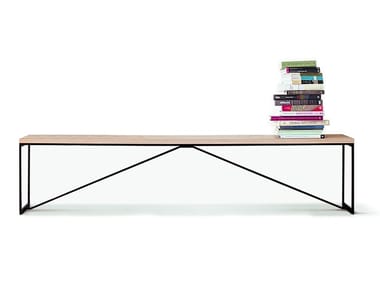 R.I.G. BENCH - Steel and wood bench by DE PADOVA