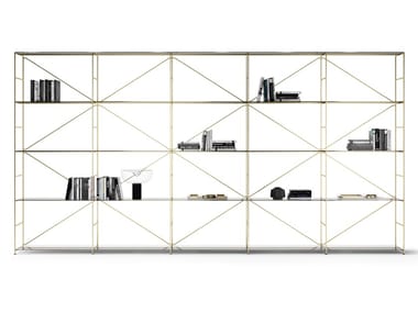 R.I.G. MODULES SHELVING SYSTEM - Shelving system with powder coated steel structure by DE PADOVA