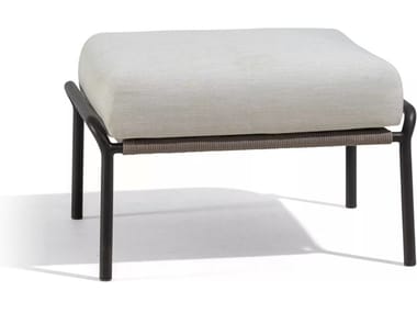 RADOC - Rectangular fabric garden footstool by Manutti